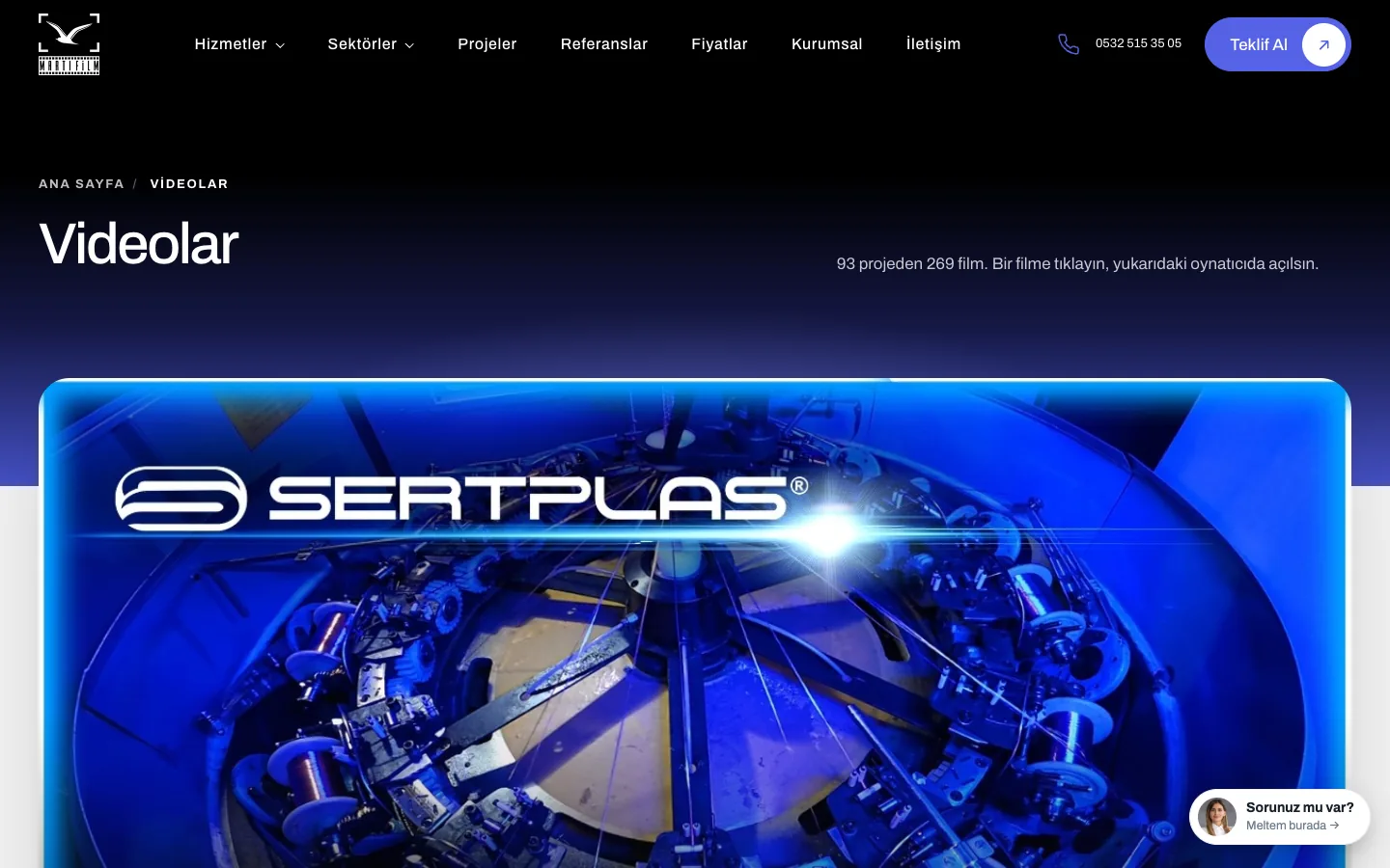Martı Film videos page: 269 films from 93 projects and the player