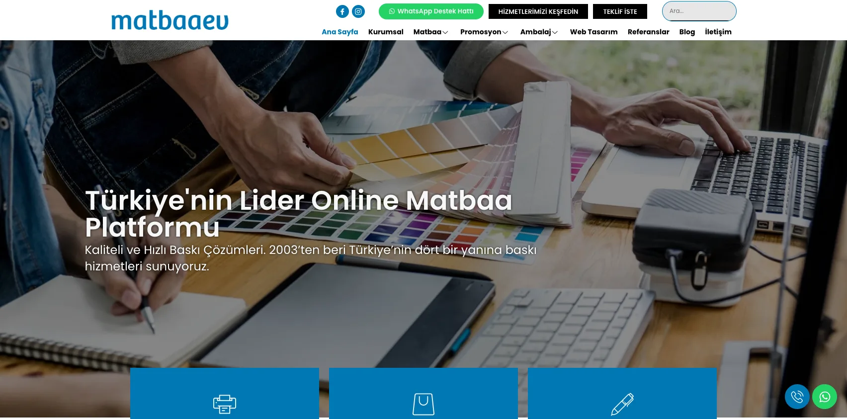 Matbaaev web sitesi — ekran görüntüsü