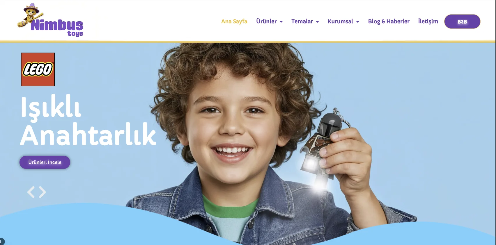 Nimbus Toys web sitesi — ekran görüntüsü