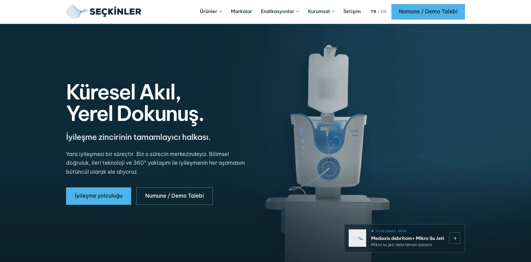 Seçkinler Medikal web sitesi — ekran görüntüsü